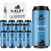 Ilkley SLAKE REFRESHING LAGER - CASE OF 12x440ml CANS - Ilkley Brewery